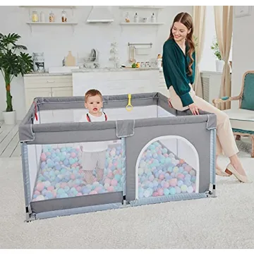 Todale Playpen - Safe 50"×50" Indoor Outdoor Play Yard