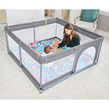 Todale Playpen - Safe 50"×50" Indoor Outdoor Play Yard