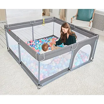 Todale Playpen - Safe 50"×50" Indoor Outdoor Play Yard