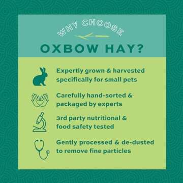Oxbow Animal Health Western Timothy Hay - All Natural Hay for Rabbits, Guinea Pigs, Chinchillas, Hamsters & Gerbils - 15 oz.