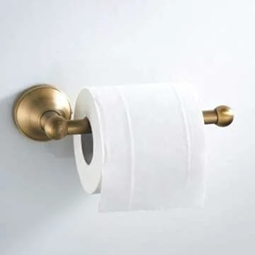 Flybath Antique Brass Toilet Paper Holder Set for Elegant Bathrooms