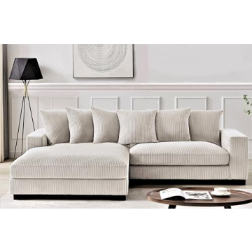 Luxe Oversized Two-Piece Sectional Couch with Chaise