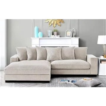 Luxe Oversized Two-Piece Sectional Couch with Chaise