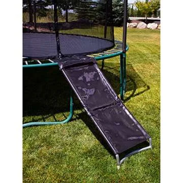 Trampoline Pro The Original Trampoline Slide and Climber Universal Trampoline Ladder Alternative Heavy Duty Steel Construction Fold and Stow Safely Easy to Climb & Slide (Trampoline Slide)