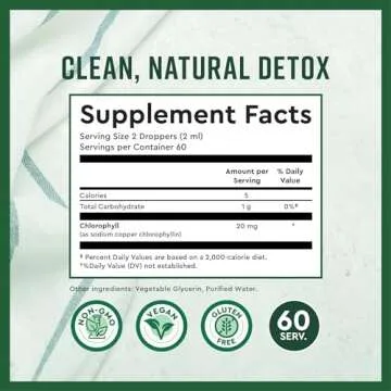 360 Nutrition Chlorophyll Drops with Peppermint Oil for Gut Health