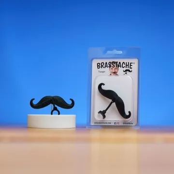 Brasstache Trumpet-stache XL Clip-on Mustache for Music