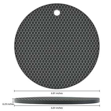 Smithcraft Silicone Trivets Mats - Heat Resistant Kitchen Essential (4 Pack, Gray)