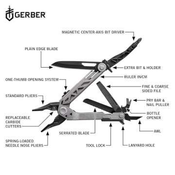 Gerber Gear Center-Drive 16-Piece Multipurpose Tool