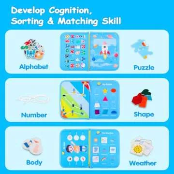 Montessori Busy Board for Toddlers - Educational Travel Toys