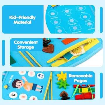 Montessori Busy Board for Toddlers - Educational Travel Toys