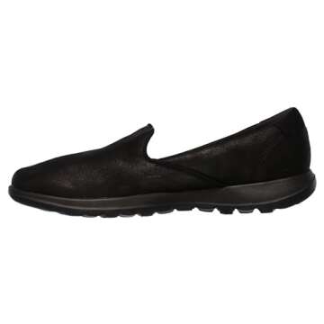 Skechers Women's Go Walk Lite-Queenly Loafer, Black, 8.5 M US