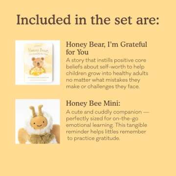 Slumberkins Honey Bear Book & Bee Mini - Teach Gratitude