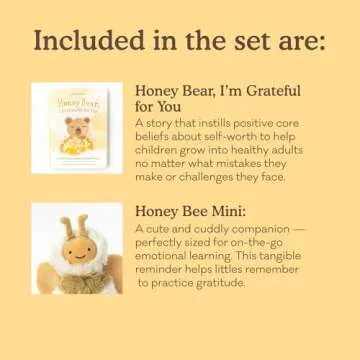 Slumberkins Honey Bear Book & Bee Mini - Teach Gratitude