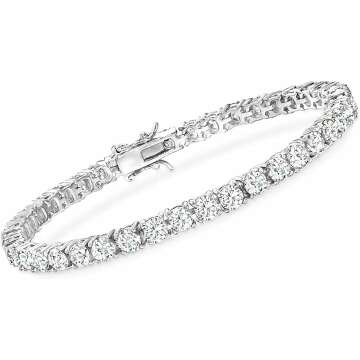 Ross-Simons Sterling Silver CZ Tennis Bracelet