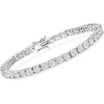 Ross-Simons Sterling Silver CZ Tennis Bracelet