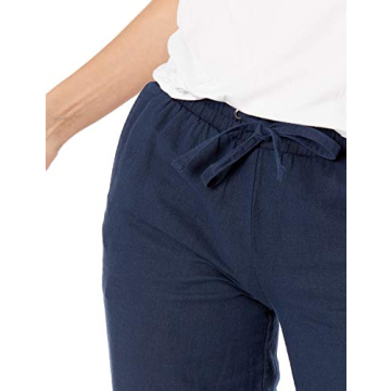Amazon Essentials Women's Wide Leg Linen Blend Pants