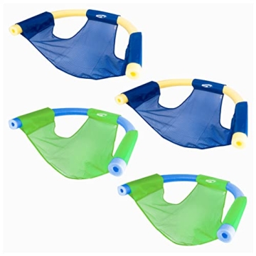 SwimWays Mesh Floating Pool Chair Noodle Slings - 4 Pack for Ultimate Relaxation