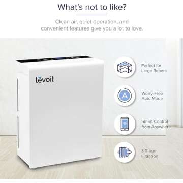 LEVOIT Air Purifiers for Home Large Room with Extra Main Filter, Captures Smoke, Dust and Pollen for...