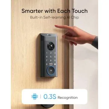 eufy Security Video Smart Lock E330, 3-in-1 Camera+Doorbell+Fingerprint Keyless Entry Door Lock, Smart Built-in Wi-Fi Deadbolt for Front Door, Auto Lock, App Remote Control, Easy Installation