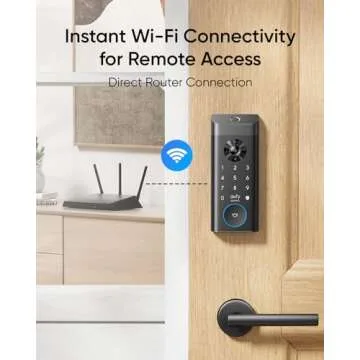 eufy Security Video Smart Lock E330, 3-in-1 Camera+Doorbell+Fingerprint Keyless Entry Door Lock, Smart Built-in Wi-Fi Deadbolt for Front Door, Auto Lock, App Remote Control, Easy Installation