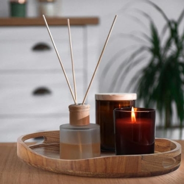 Stylish Acacia Wood Serving Tray with Easy Handles