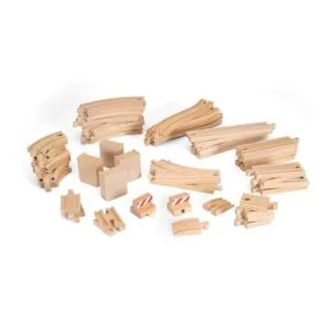 BRIO 33772 Special Track Pack - 50 Piece Set of Wooden Railway Tracks | Ideal for Creative Kids Age ...