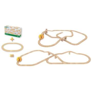BRIO 33772 Special Track Pack - 50 Piece Set of Wooden Railway Tracks | Ideal for Creative Kids Age 3 and Up | Safety Tested | Compatible with All BRIO Railway Toys | FSC Certified