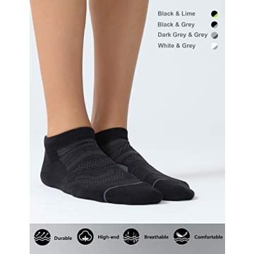 CelerSport Men's Running Ankle Socks - Comfortable & Durable