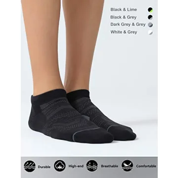 CelerSport Men's Running Ankle Socks - Comfortable & Durable