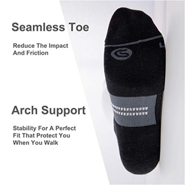CelerSport Men's Running Ankle Socks - Comfortable & Durable