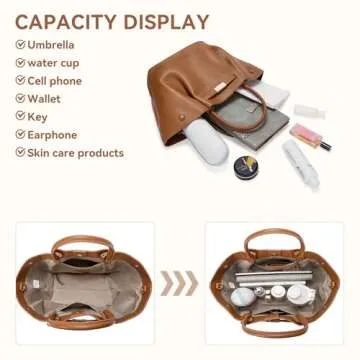 BOSTANTEN Vegan Leather Designer Tote Bags for Women