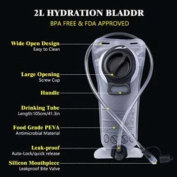 Hydration Backpack Pack with Cool Lights, 2L Water Bladder, Lightweight Bag for Running, Hiking, Bike, Climbing, Music Festival Essential, and Rave (Holographic-Purple)