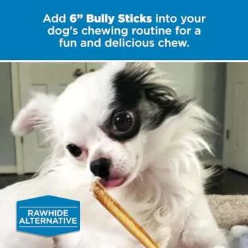 Best Bully Sticks for Dogs, 6 Inch, 8oz - Natural Chews