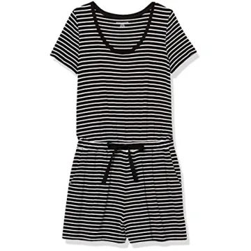 Stylish Black Stripe Summer Romper for Women