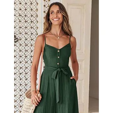 Summer Jumpsuit for Women | ANRABESS Casual Wide Leg Overalls