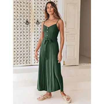 Summer Jumpsuit for Women | ANRABESS Casual Wide Leg Overalls