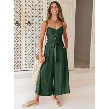 Summer Jumpsuit for Women | ANRABESS Casual Wide Leg Overalls