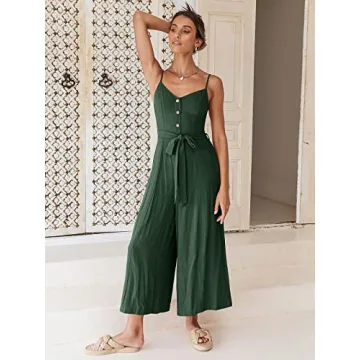 Summer Jumpsuit for Women | ANRABESS Casual Wide Leg Overalls