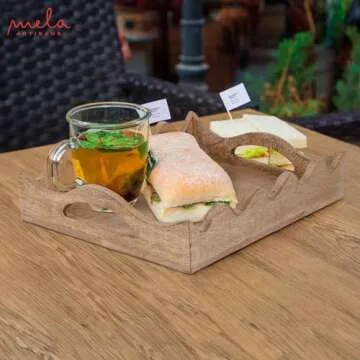 Stylish Mela Artisans Wooden Serving Tray for Home