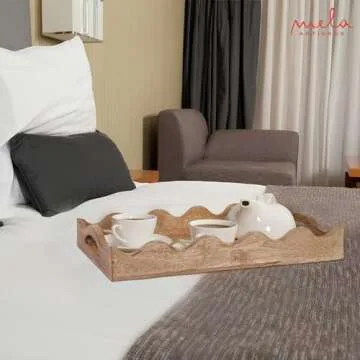 Stylish Mela Artisans Wooden Serving Tray for Home