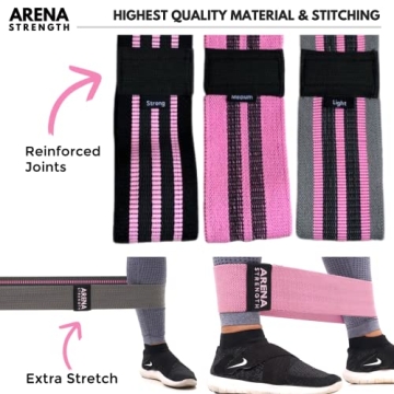 Durable Arena Strength Booty Bands Set for Legs and Butt