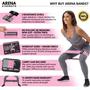 Durable Arena Strength Booty Bands Set for Legs and Butt