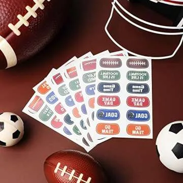 Football Temporary Stickers for Kids - 15 Sheets of Fun