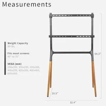 VIVO Easel TV Stand for 49 to 70 inch TVs Stylish Design