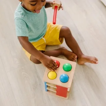 Melissa & Doug Deluxe Pound and Roll Tower for Toddlers