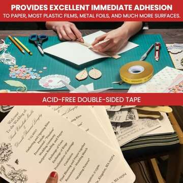 GGR Supplies T.R.U. ATG-7502 ATG Tape (Acid Free Adhesive Transfer Tape): 1/4 in. Wide x 36 yds. (Pack of 6)