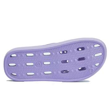 NewDenBer Women's Shower Shoes Lightweight Rubber College Dorm Room Essentials House Bathroom Shower Sandals (8 Women / 6 Men, Purple)
