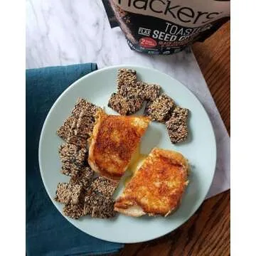 Flackers Toasted Seed Crisps, Black Sesame Seed and Black Pepper, 4.5 ounces