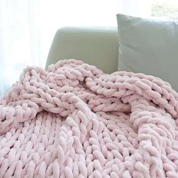 Maetoow Chenille Chunky Knit Blanket for Home and Gifts