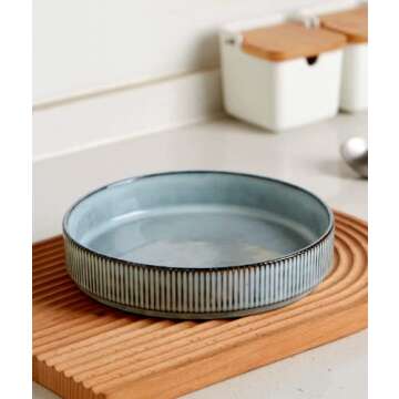 famiware Star 7.5" Pasta Bowls Set, Salad Bowl Set of 4, Double Reactive Glaze, Stackable, Ideal for...